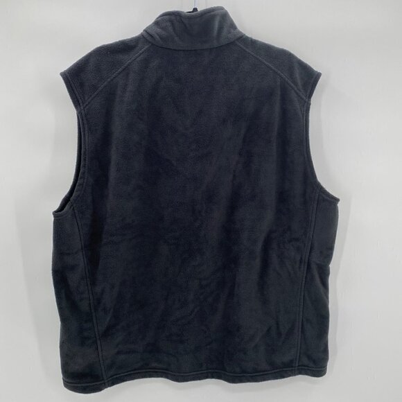 Columbia Black Fleece Full Zip Vest Men’s Size XL - Picture 2 of 7